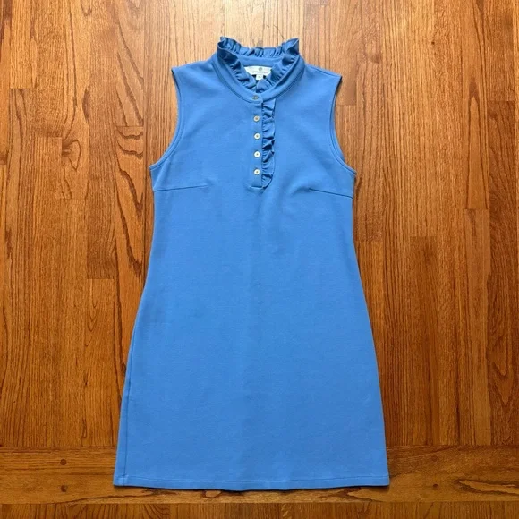 Jean-Pierre Klifa Wellington Sleeveless Dress in Hudson Blue size L - Picture 2 of 14